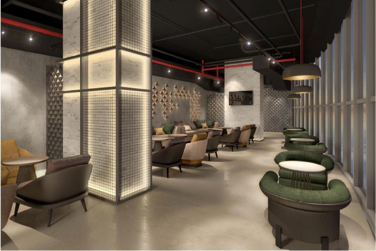 فندق Element By Westin West Bay الدوحة المظهر الخارجي الصورة The interior of the lounge