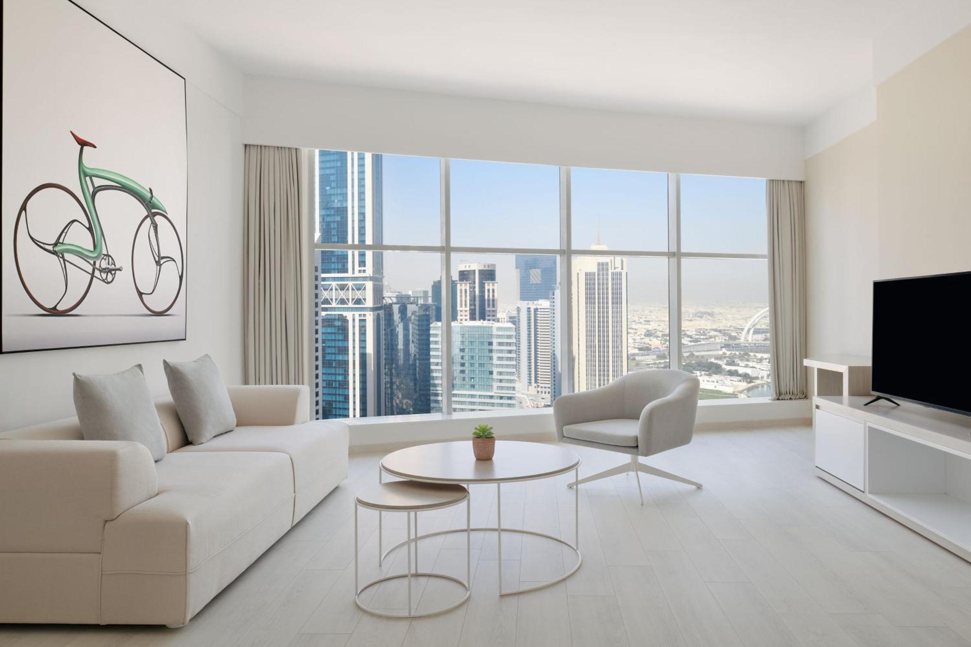 فندق Element By Westin West Bay الدوحة المظهر الخارجي الصورة Living room